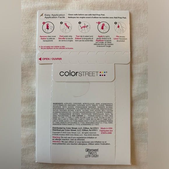 NIB - Color Street - Nail Polish Manicure Strips in Color “Glittersweet” - Picture 9 of 9